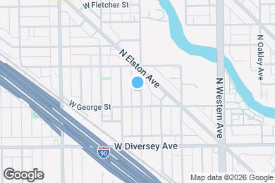 Map image of the property - 2922 N Rockwell St