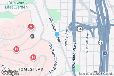 Map image of the property - 3301 SW Barbur Blvd