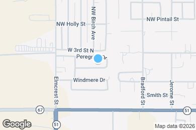 Map image of the property - 1560 Peregrine Dr