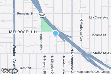 Map image of the property - 829 N Kingsley Dr