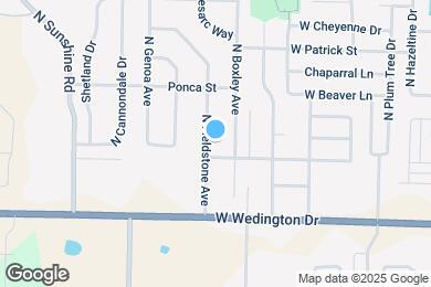 Map image of the property - 1296 N Fieldstone Ave