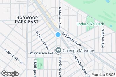 Map image of the property - 6044 N Melvina Ave