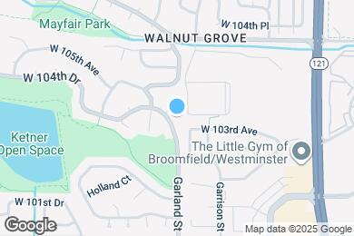 Map image of the property - 9379 W 104th Dr
