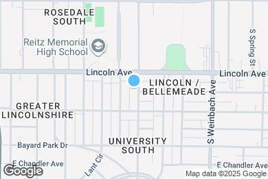 Map image of the property - 621 S Rotherwood Ave