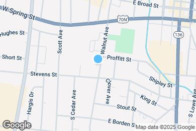 Map image of the property - 259 S Walnut Ave