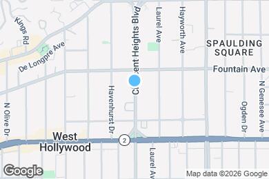 Map image of the property - 1265 N Crescent Heights Blvd