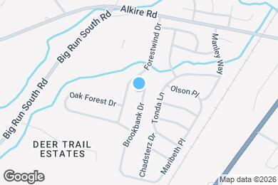 Map image of the property - 2117 Brookbank Dr