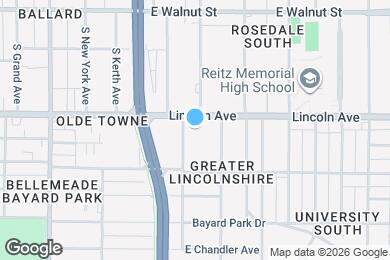 Map image of the property - 1309 Lincoln Ave