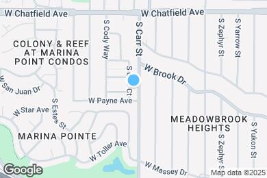 Map image of the property - 8514 S Carr Ct