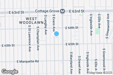 Map image of the property - 6435-6437 S Evans Ave