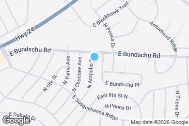 Map image of the property - 913 N Arapaho St