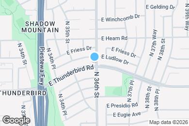 Map image of the property - 3550 E Thunderbird Rd