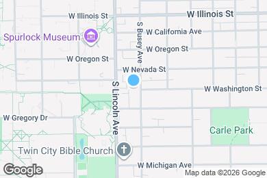 Map image of the property - 809 S Busey Ave