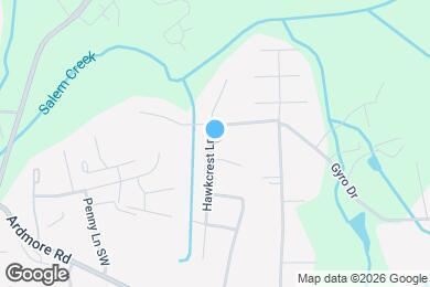 Map image of the property - 1518 Hawkcrest Ln