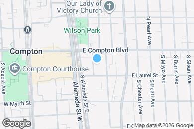 Map image of the property - 202 S Rose Ave