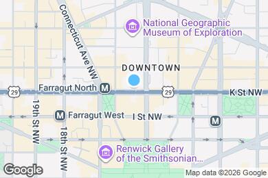 Map image of the property - 1601 K St NW