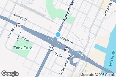 Map image of the property - 607 S Ashland Ave