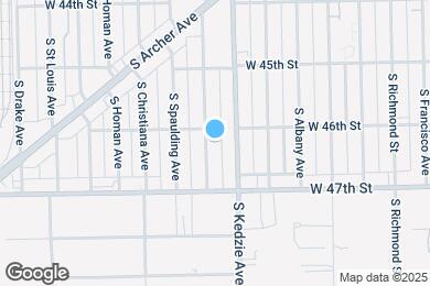 Map image of the property - 4611 S Sawyer Ave