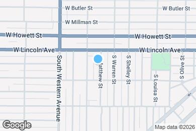 Map image of the property - 721 S Matthew St