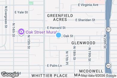 Map image of the property - 1649 E Oak St