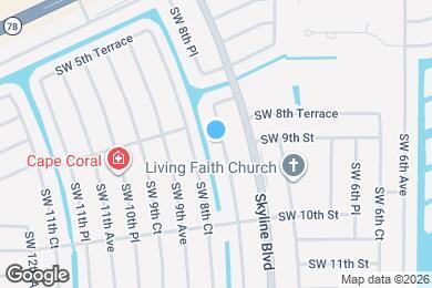 Map image of the property - Short term FULLY FURNISHED vacation rental ,3/2 Pool Home on canal