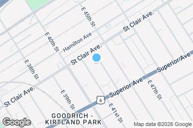 Map image of the property - 1380 E 43rd St
