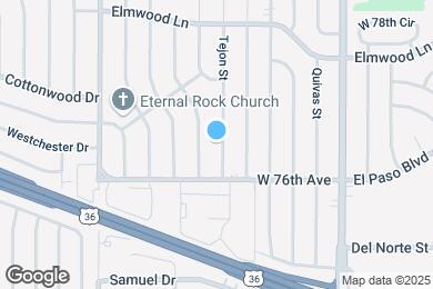 Map image of the property - 7659 Tejon St