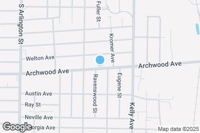 Map image of the property - 1185 E Archwood Ave