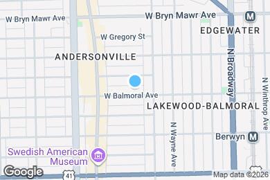 Map image of the property - 1426 W Balmoral Ave
