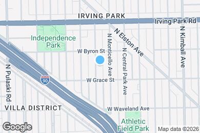 Map image of the property - 3827 N Lawndale Ave