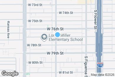 Map image of the property - 7712 S Hoover St