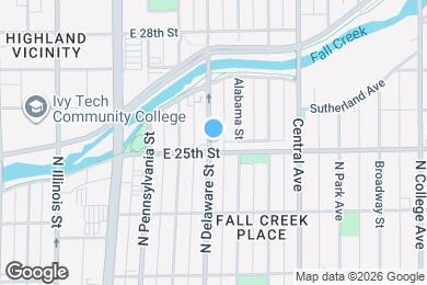 Map image of the property - 2507 N Delaware St