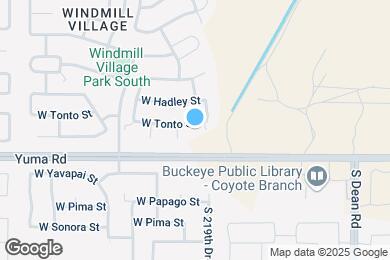 Map image of the property - 21957 W Tonto St