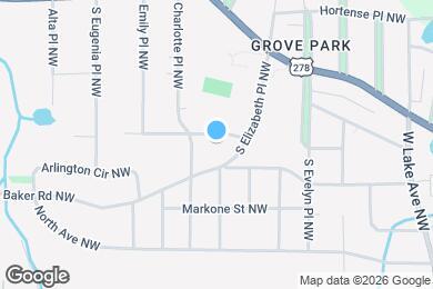 Map image of the property - 1906 Maywood Pl NW