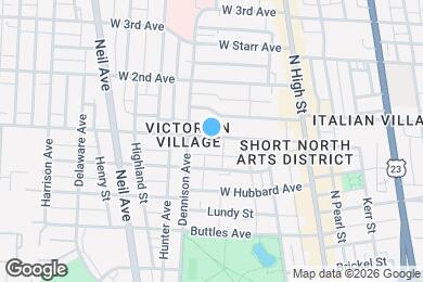 Map image of the property - 135 1/2 W 1st Ave