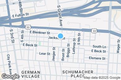 Map image of the property - 579 S Grant Ave