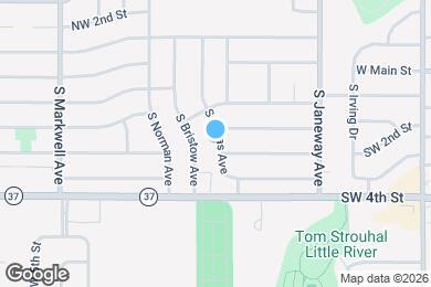 Map image of the property - 309 S Dallas Ave