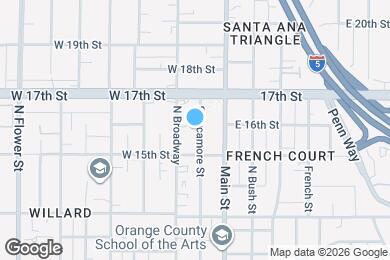 Map image of the property - 1522 N Sycamore St