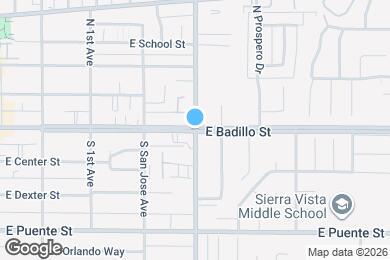 Map image of the property - 143 N Barranca Ave