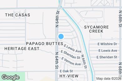 Map image of the property - 6407 E Wilshire Dr