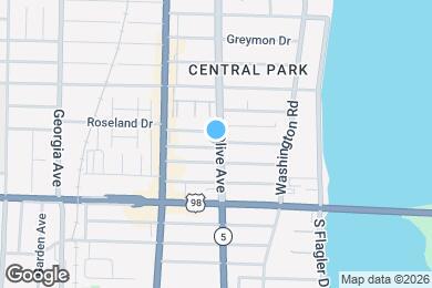 Map image of the property - 3709 S Olive Ave