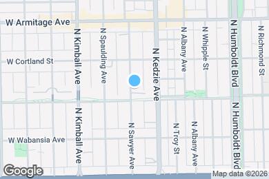 Map image of the property - 1813 N Sawyer Ave
