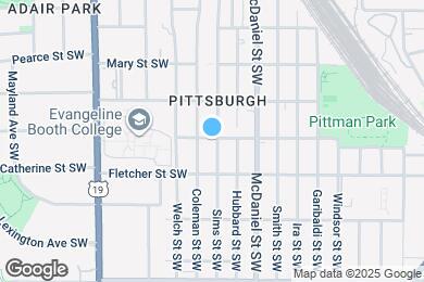 Map image of the property - 1029 Sims St SW