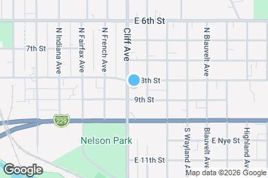 Map image of the property - 116-120 N Cliff Ave