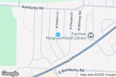 Map image of the property - 1117 N Indian Ln