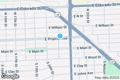 Map image of the property - 2109 E Prairie Ave