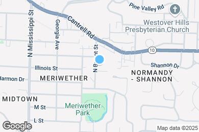 Map image of the property - 1601 N Bryant St