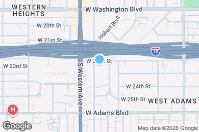 Map image of the property - 2210 S Hobart Blvd