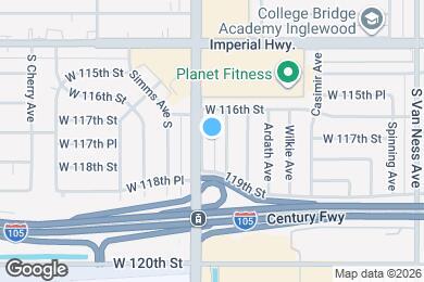 Map image of the property - 11702 Crenshaw Blvd