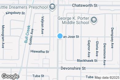 Map image of the property - 10446 Woodley Ave